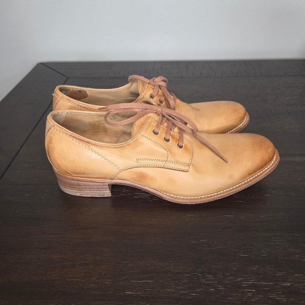 n.d.c. Made By Hand Camel Tan Leather Oxford Derby Shoes EU 40/US 9.5